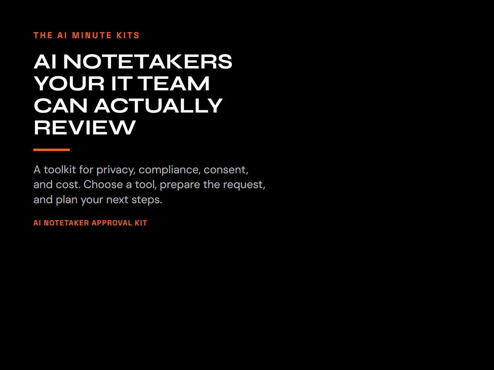 The AI Notetaker Approval Kit cover